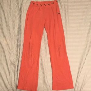 Pink puma flared sweatpants